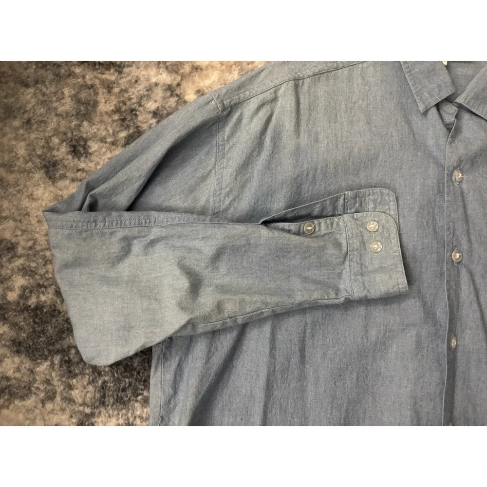 Vintage Acme‎ Clothing Co Looney Tunes Button Up Shirt Men's Size L Denim Look